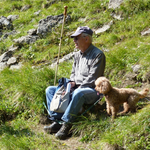 Axel von Hillebrandt and his dog Enno